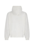 DSQUARED2 logo-pattern denim-panel hoodie