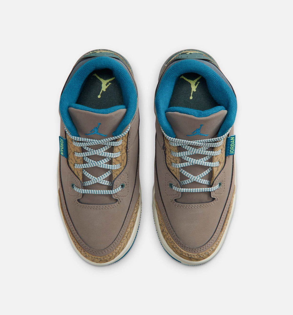 Air Jordan 3 Retro Olive Grey – Preschool Lifestyle Shoe in Olive Grey/Green Abyss/Khaki/Sea Glass