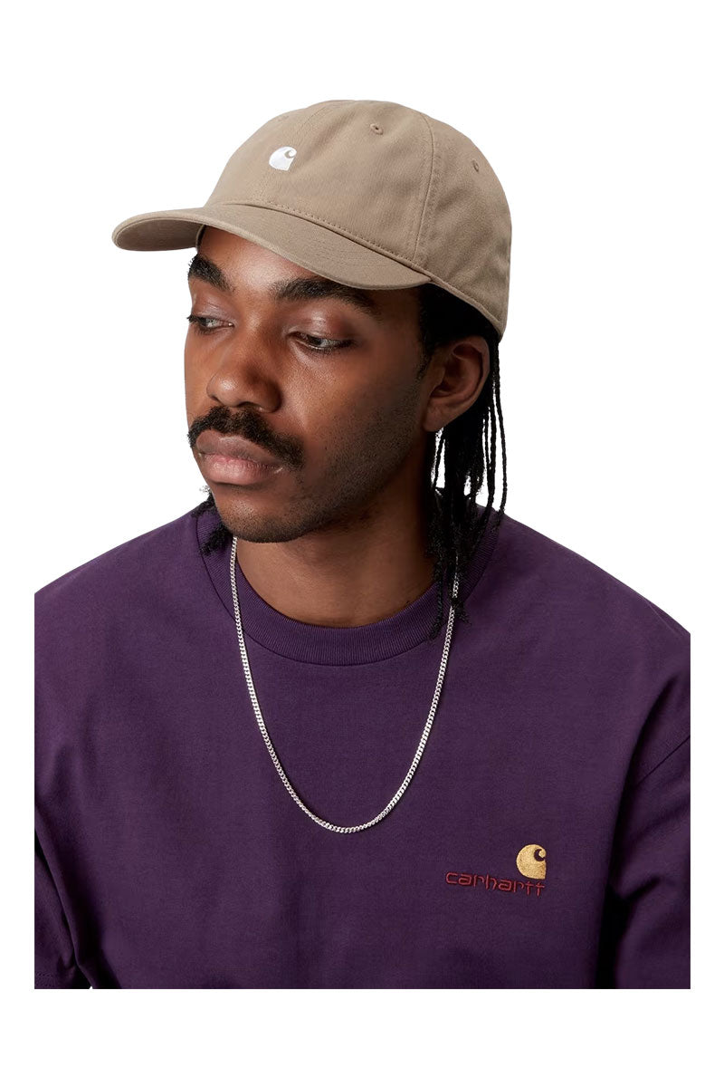 CARHARTT WIP MADISON LOGO CAP Leather / White