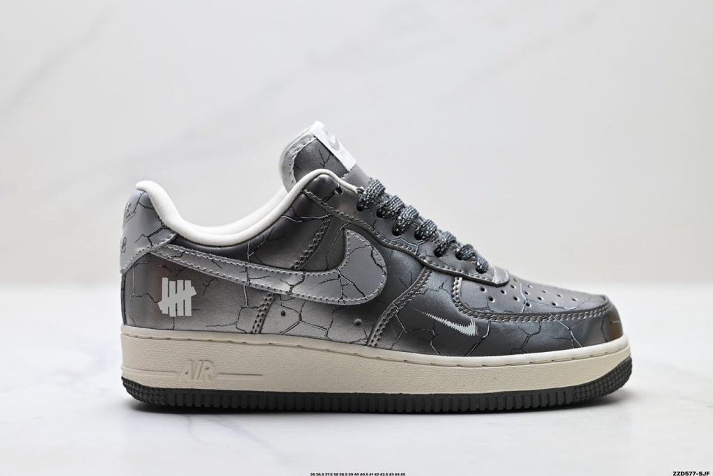 Nike Air Force 1 Low Dark Gray Metallic Unisex Sneakers Style 14